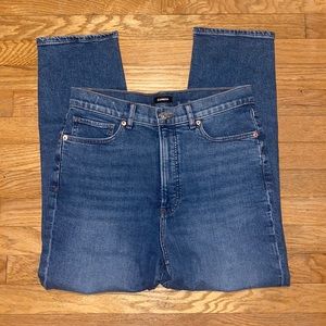 Express super high rise mom jeans